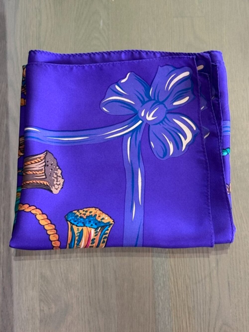 Silk Vibrant,Tassel Design-Inspired Statement Scarf, Purple,Teal,Pink,Gold - Picture 2 of 6